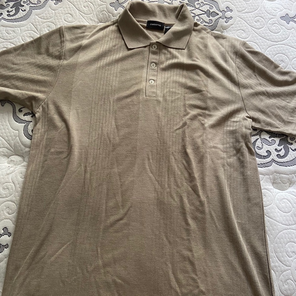Men’s Tan Short Sleeve Polo